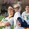 Woodinville’s Catie Hinkle and Gillian McArthur pose, while Elle Lederman looks on. Photos by Collen Colley.