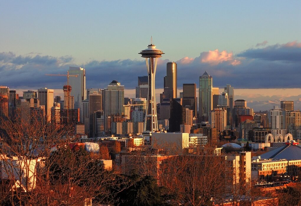 city, skyscrapers, seattle, sunset, buildings, nature, skyline, tower, cityscape, downtown, urban, night, tourism, northwest, washington, usa, america, seattle, seattle, seattle, seattle, seattle