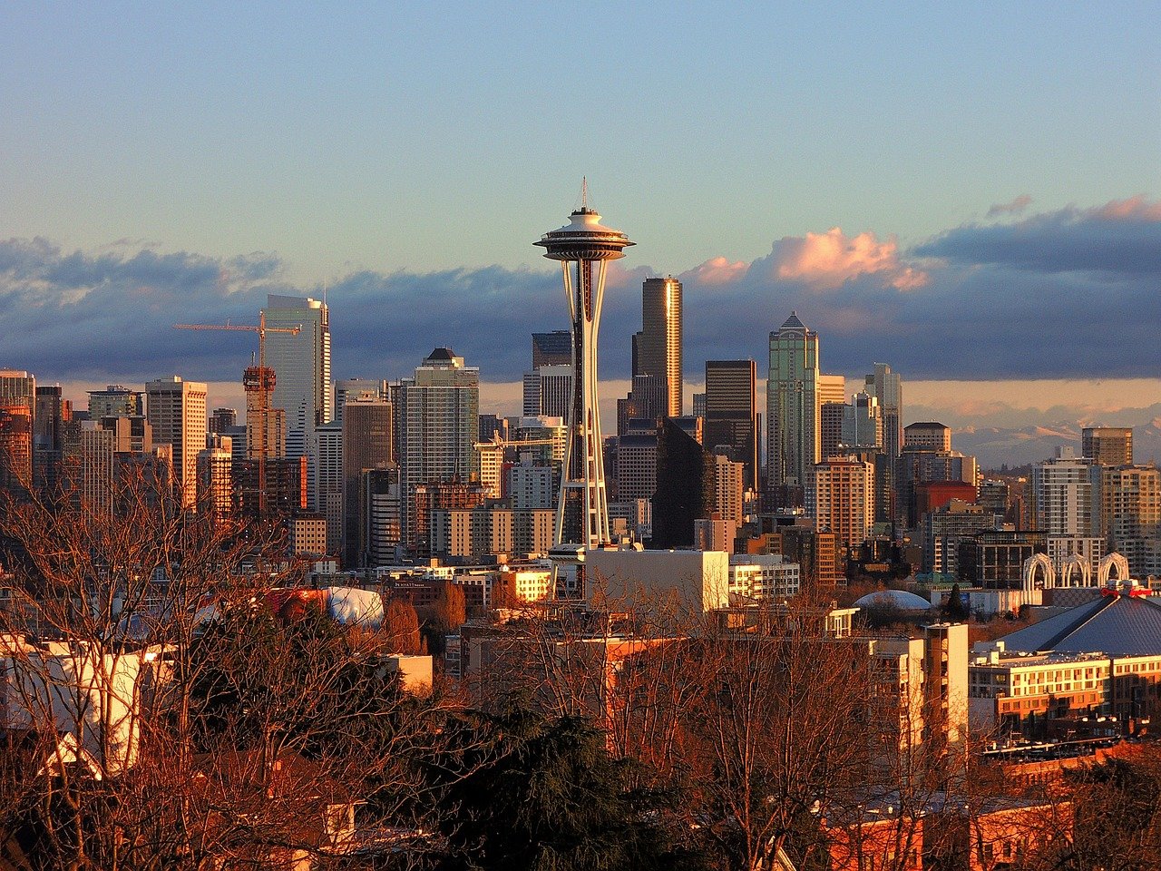 city, skyscrapers, seattle, sunset, buildings, nature, skyline, tower, cityscape, downtown, urban, night, tourism, northwest, washington, usa, america, seattle, seattle, seattle, seattle, seattle